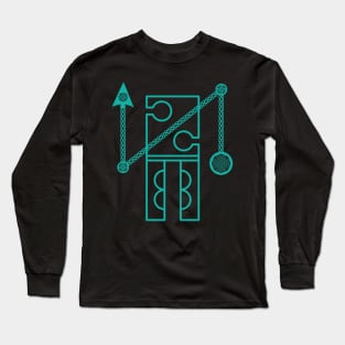 Pictish Rectangular Motif and Z Rod Long Sleeve T-Shirt